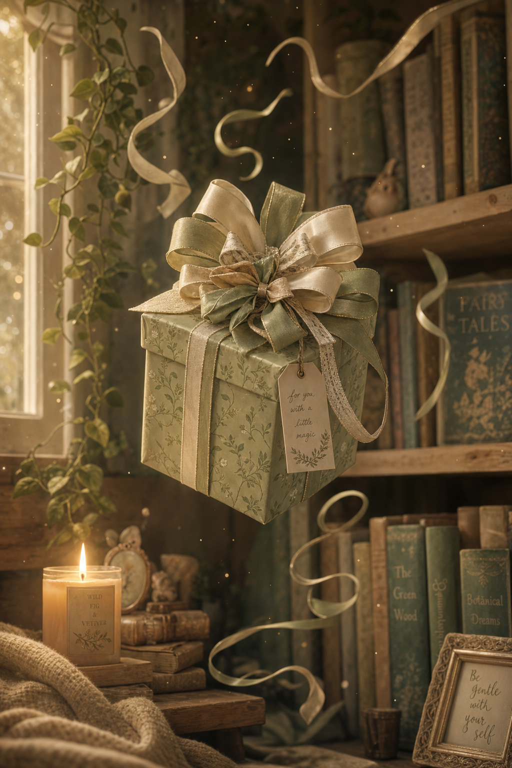 A surreal cozy cover showing a gift box that keeps coming back.