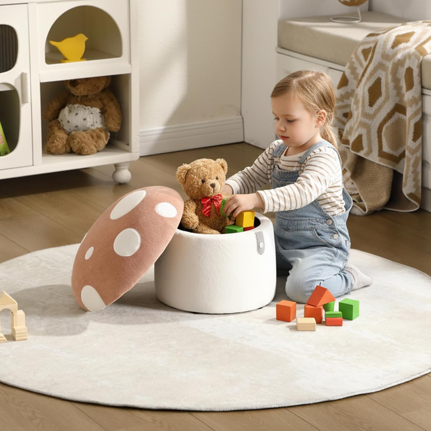 Mushroom Velvet Stool