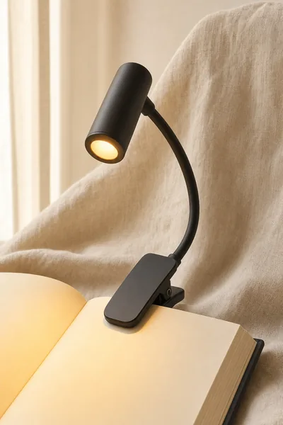 Rechargeable clip-on book light